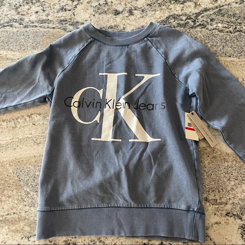 calvin klein blue crew neck